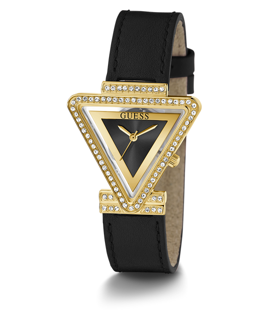 Montre analogique GUESS pour femme, couleur or noir