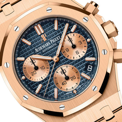 ROYAL OAK CHRONOGRAPHE-ROSE/BLEU