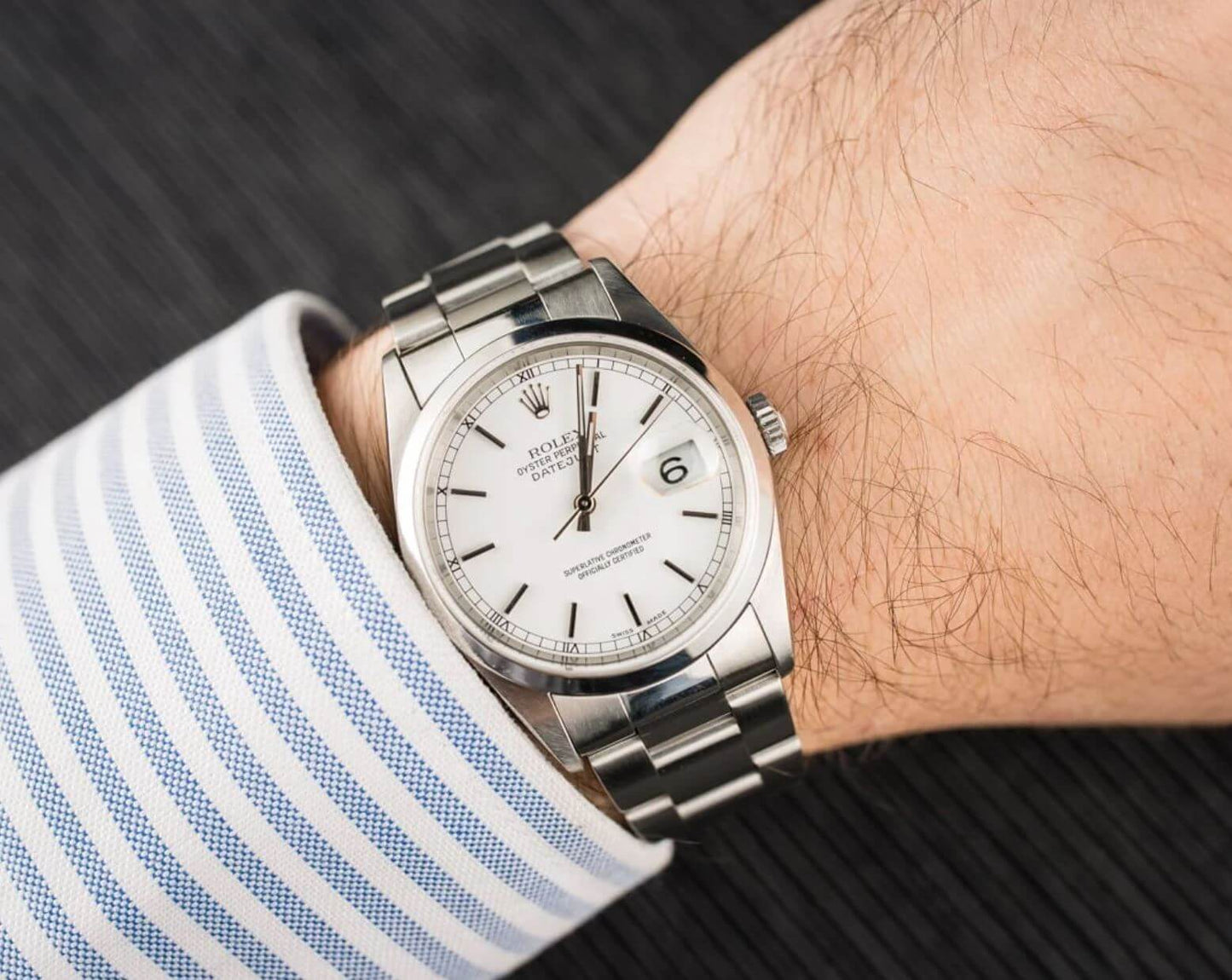 RX DATEJUST 16200 Blanc Pour Homme