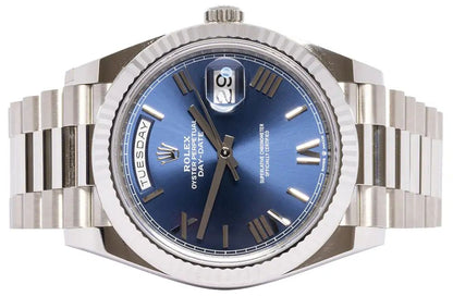 Rolex Day-Date Bleu Chiffres romains