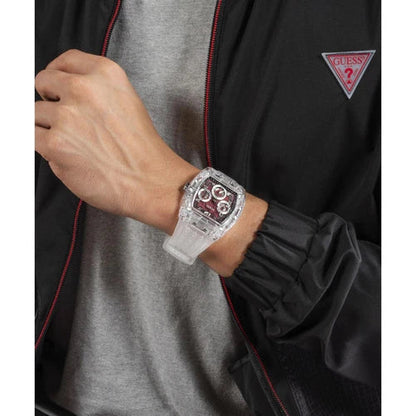 Montre Homme Guess Phoenix - GW0499G9 Bracelet Plastique transparent