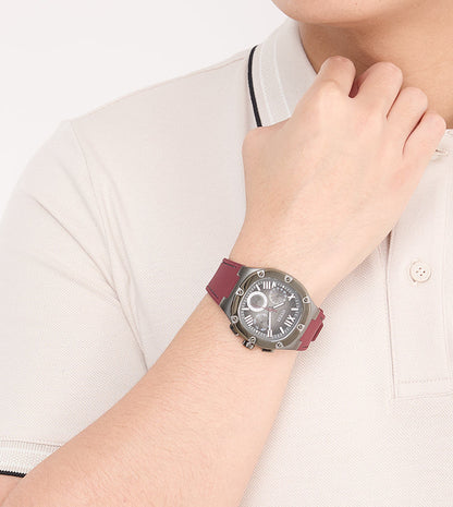 MONTRE GUESS POUR HOMME AVEC BOÎTIER EN BRONZE À QUARTZ