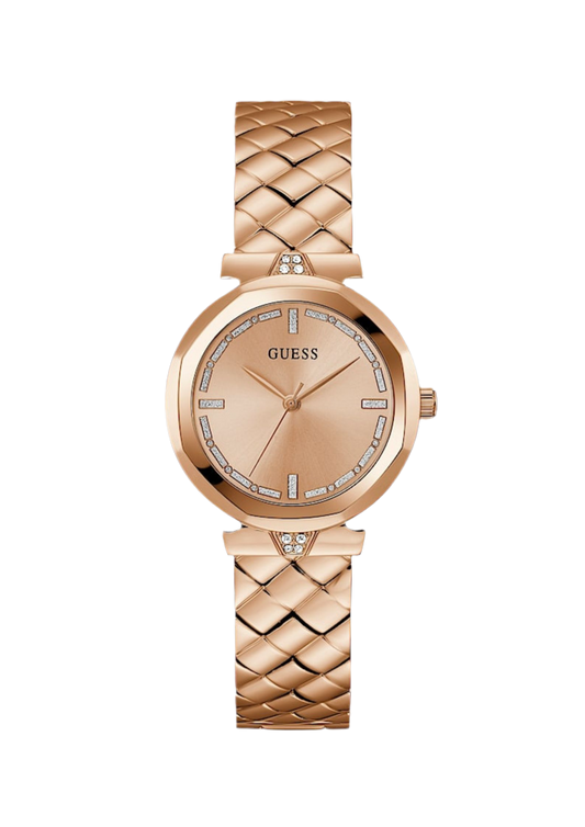 Montre analogique avec application de cristaux
