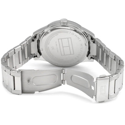 Montre Tommy Hilfiger Austin avec cadran noir et bracelet en acier argenté pour homme - 1791639
