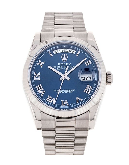 Rolex Day-Date Bleu Chiffres romains