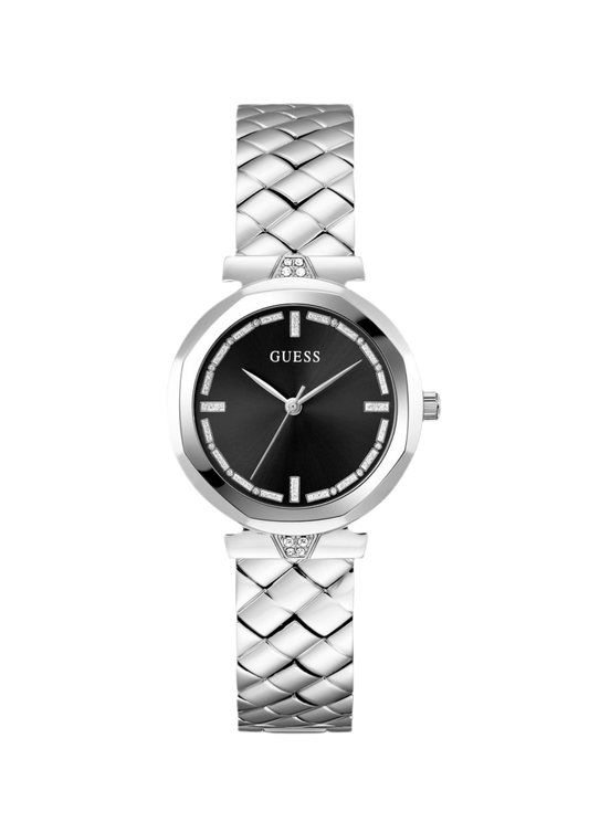 Montre analogique avec application de cristaux