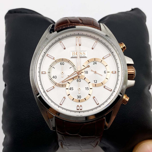 Montre HUGO BOSS  cuir marron