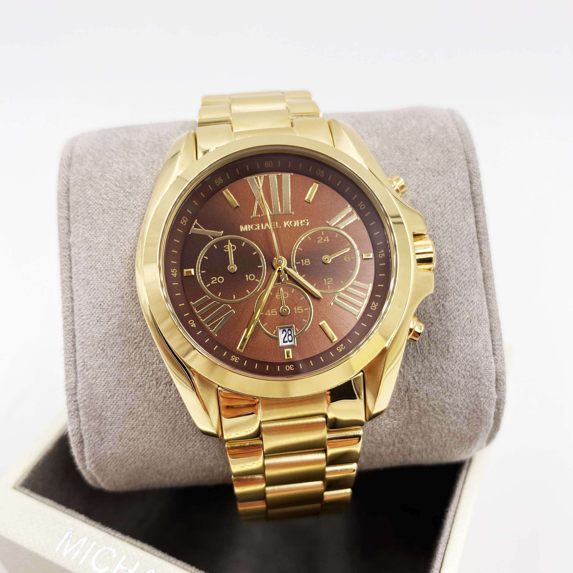 Montre MICHAEL KORS Bradshaw Doré/Chocolat