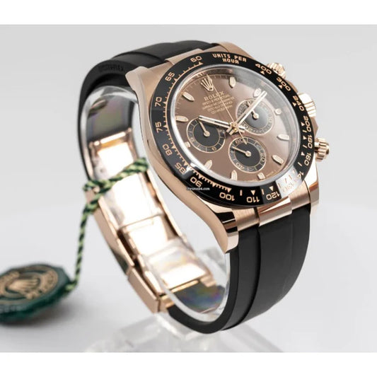 Rolex Daytona Rose Gold with chocolate Dial Black Ceramic Bezel Oyste