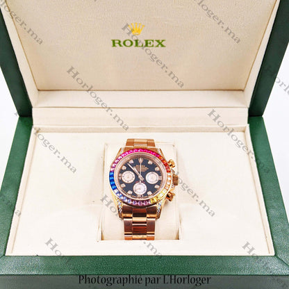 Rolex Daytona Rosegold Rainbow Diamond