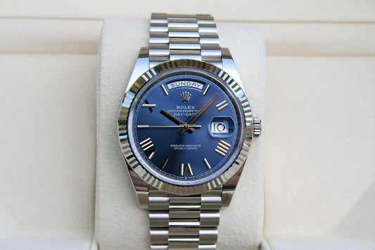 Rolex Day-Date Bleu Chiffres romains