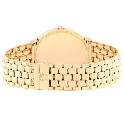 Rolex Brown 18K Yellow Gold Cellini